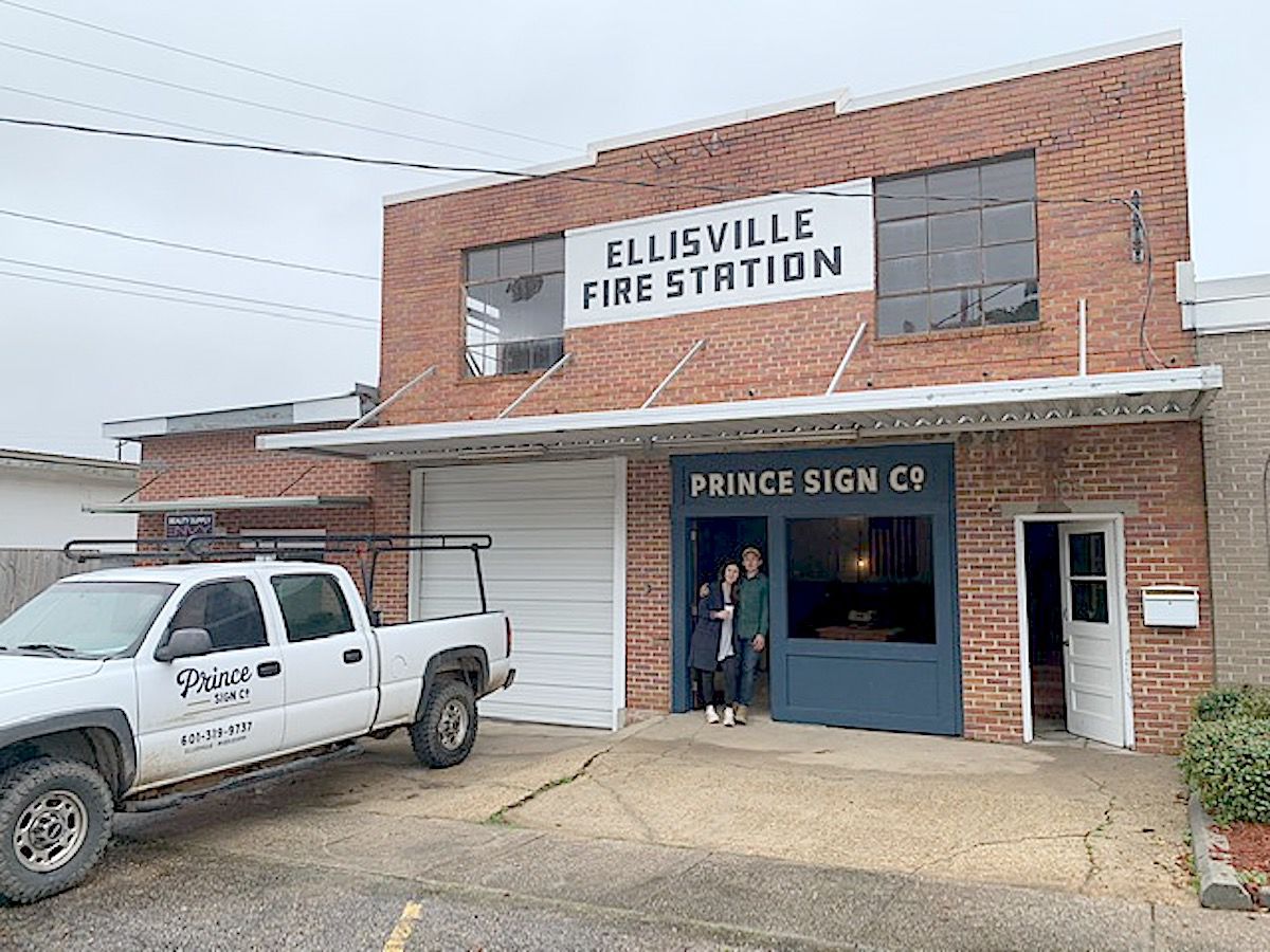 River Prince and Jessie James at the old Ellisville Fire Station, where they are going to live and work from. (Photo by Tori Ellis).jpg